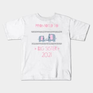 Promoted to Big Sister 2021 announcing pregnancy Elefant Kids T-Shirt